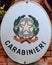 Sign of the Italian carabinieri are the national gendarmerie