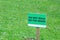 The sign on the lawn with the inscription: do not walk on the grass