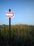 Sign for lifeguard parking Ditch Plains Beach Montauk New York