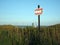 Sign for lifeguard parking Ditch Plains Beach Montauk New York