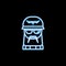 sign of the man in the helmet as a pilot or rider icon in neon style. One of Life style collection icon can be used for UI, UX