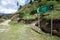 A sign marks the way of the Quilotoa Loop hike