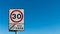 Sign maximum speed 30