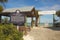 Sign for the missing Anna Maria City Pier