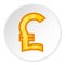 Sign of money pound sterling icon, cartoon style