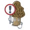 With sign morel mushroom character cartoon