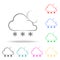 a sign of a nighttime snow icon. Elements of weather multi colored icons. Premium quality graphic design icon. Simple icon for web