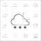a sign of a nighttime snow icon. Weather icons universal set for web and mobile