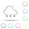 a sign of a nighttime snow multi color style icon. Simple thin line, outline vector of weather icons for ui and ux, website or