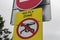 Sign no drones flying  zone warning  safety illegal