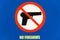 Sign NO FIREARMS Public Illustration Drawing