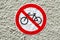 Sign no parking bicycle