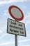 Sign - No thoroughfare - German language agricultural and silvicultural traffic