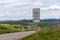 Sign noting the End of Avalanche Area along the Red Rock Canyon Parkway in Waterton Lakes National Park Canada