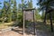 Sign for the Observation Point trailhead to view Old Faithful Geyser from above, in Yellowstone National Park