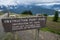 Sign for Obstruction Point Road in Olympic National Park, as seen from Hurricane Ridge. Not suitable for trailers and RVs