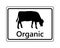 Sign for organic dairy farming