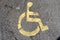 Sign for parking space reserved for disabled