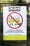 Sign of playground closed due to corona virus, forbidden to enter, Germany, Europe