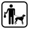 Sign PLEASE CLEAN UP AFTER YOUR DOGS on white background. Illustration
