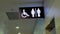 Sign. pointer. toilet or WC. Signboard handicap toilet sign, toilet for people with disabilities. Female and male