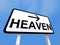 Sign pointing way to Heaven