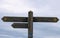 A sign post at Tan-Y-Bwlch, Aberystwyth