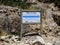 Sign of Praia da Ribeira do Cavalo, beach in Portugal