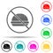 sign prohibited fast food multi color style icon. Simple glyph, flat vector of warning signs icons for ui and ux, website or