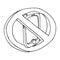 Sign of prohibition. Prohibited mobile phone icon. Smartphone vector