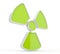 Sign of radiation. 3d icon, isolated