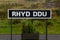 Sign for railway station at Rhyd Ddu