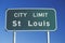 A sign that reads ï¿½City Limit St. Louisï¿½