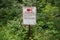 Sign reminding anglers this is a limited harvest fishing area, rainbow trout for catch and
