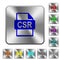 Sign request file of SSL certification rounded square steel buttons