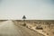 sign on a road tells drivers and pedestrians that there are camels crossing. This is a common sign on moroccan roads.