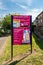 Sign for the Robert Burns Centre and Dumfries Music and Camera Obscura