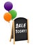 Sign, Sale Today, Chalk board Folding Easel