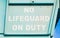 Sign saying No Lifeguard On Duty