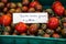 Sign selling greek tomatoes under the name tomates grecques