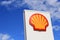 Sign Shell against Blue Sky