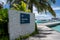 Sign for the Sheraton Maldives Full Moon Resort and Spa luxury hotel on its own