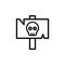 Sign, skull icon. Simple line, outline vector elements of pirate icons for ui and ux, website or mobile application