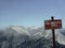 Sign South Linderspitze mountain, Mittenwald via ferrata in Bavarian Alps, Germany