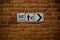Sign Staircase WC on the red brick wall
