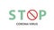 Sign Stop Coronavirus Alert. Animation of Stop sign icon notifications