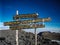 Sign on summit of Kilimanjaro