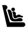 Sign symbol of a child in a child seat on a car seat. Vector illustration