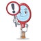 With sign tennis racket character cartoon