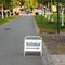 A sign with the text Vallokal (polling station) in Sweden